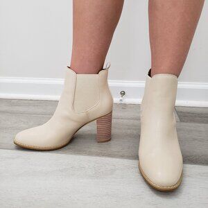 NWOT Mi.iM Beige Ankle Boots Bootie Heel Women's 8